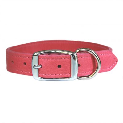 LUXE Leather Dog Collars – Flamingo Pink