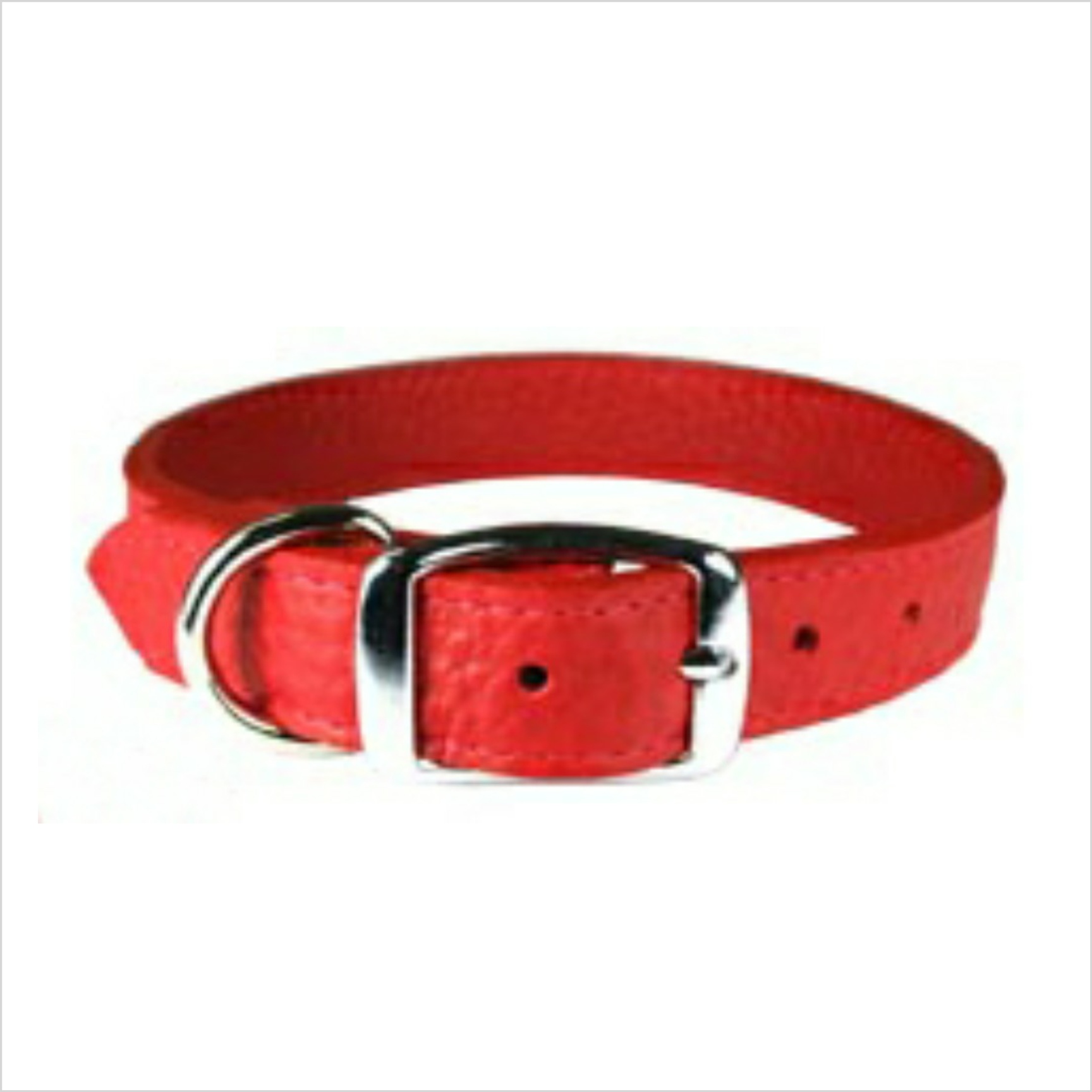 LUXE Leather Dog Collars Ruby Red Dogs & Co