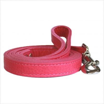 LUXE Leather Dog Leads – Flamingo Pink