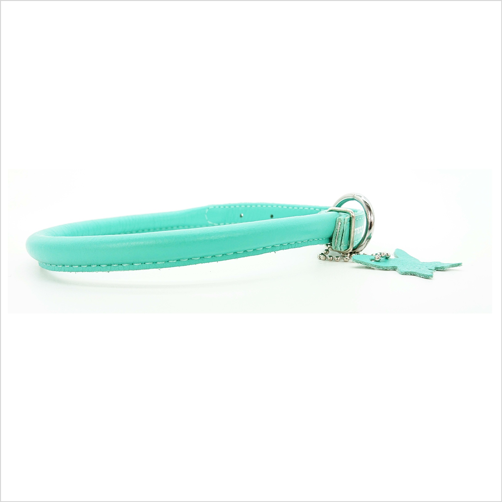 Rolled Leather Collars - Mint Green