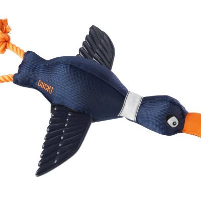 Throwing Duck with Rubber Wings Dog Toy