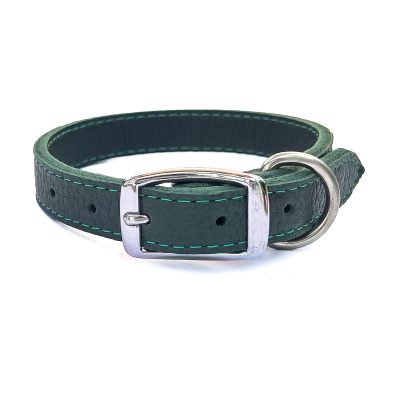 LUXE Leather Dog Collars – Forest Green