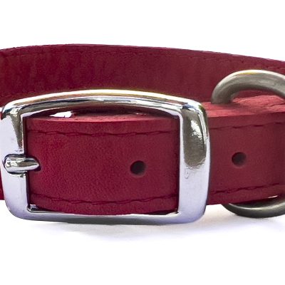 LUXE Leather Dog Collars – Ruby Red