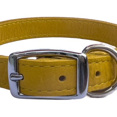 LUXE Leather Dog Collars – Mustard Yellow