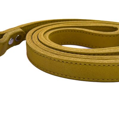 LUXE Leather Dog Leads – Mustard Yellow