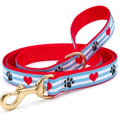 Ribbon Dog Leads – Love Paw Print